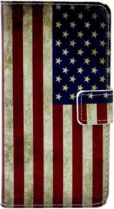 Produktbild König Design Handyhülle Tasche für Handy Samsung Galaxy S6 Edge Plus Retro Fahne USA (Samsung Galaxy S6 Edge)