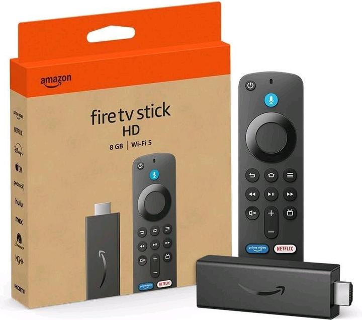 Actual product image Amazon Fire TV Stick HD, free and live TV, Alexa Voice Remote, smart home controls, HD streaming (8 GB)