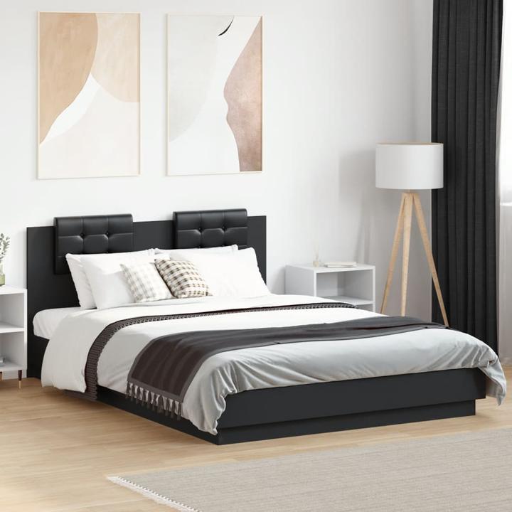 Actual product image VidaXL Bed frame with headboard (120 x 200 cm)