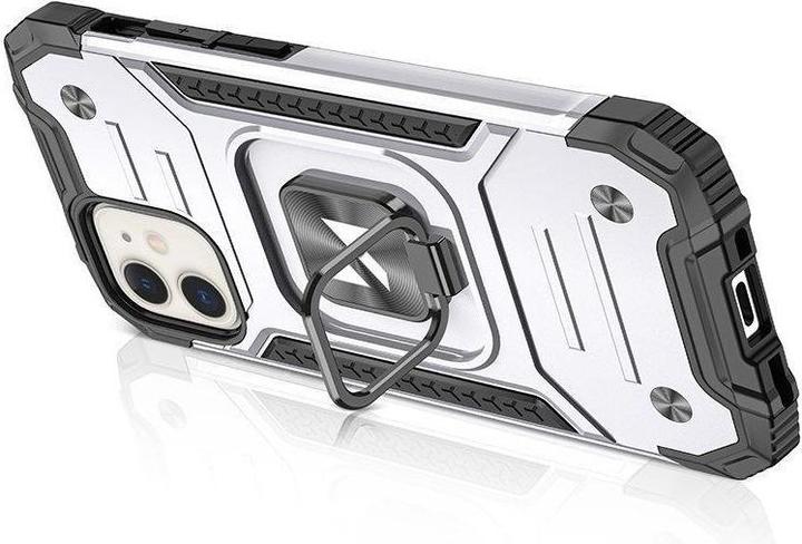 Immagine prodotto Wozinsky Custodia Ring Armor per iPhone 14 cover blindata supporto magnetico anello argento (Apple iPhone 14)
