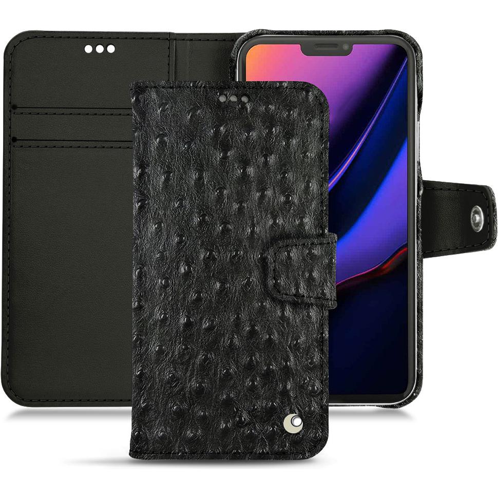 Noreve Lederschutzhülle Wallet (Apple iPhone 11 Pro), Smartphone Hülle, Schwarz