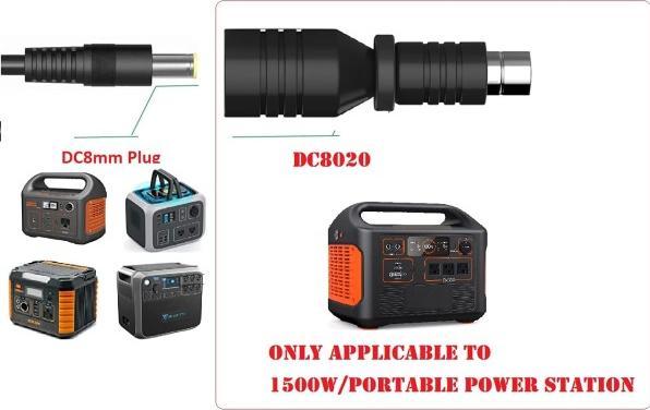 Actual product image SolarEnz Adapter plug DC8mm DC7909 to DC8020 (Solar connector)