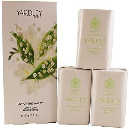 Yardley Lily of the Valley Soap Trio 3x100g - Pack of 3 (Hard soap)