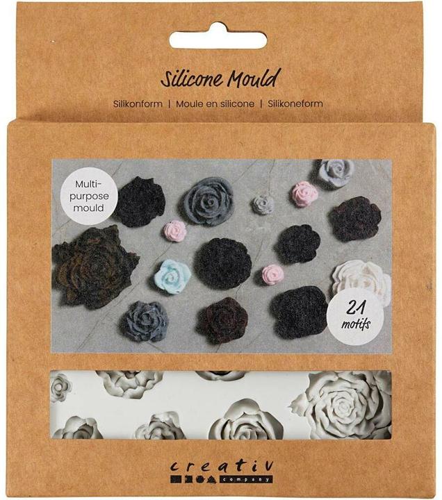 Creativ Company Versiegelung Giessformen Silikon Rosen Motiv