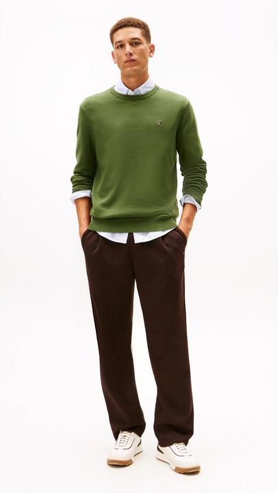 Produktbild Tommy Hilfiger Einfacher Baumwoll-Crewneck-Pullover (L)