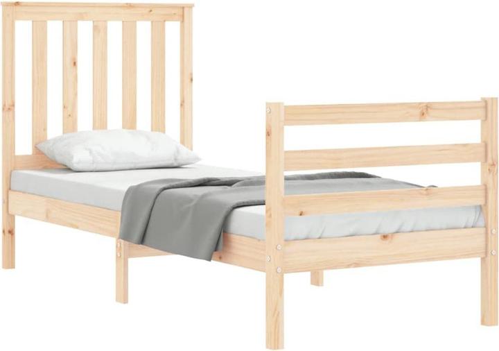 Produktbild VidaXL Massivholzbett mit Kopfteil 2FT6 Small Single (75 x 190 cm)