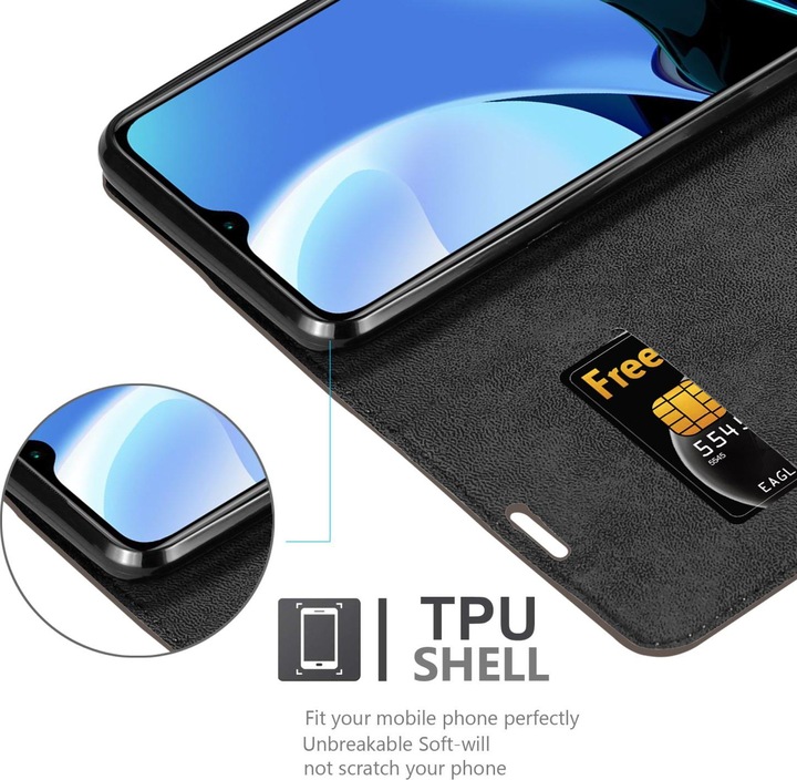 Produktbild Cadorabo Book Invis. Magnet Hülle (Xiaomi Redmi 9T, Xiaomi Poco M3)