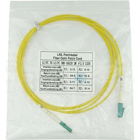Thumbnail - BlueOptics Simplex LWL Patchkabel LC-APC/LC-APC Singlemode 0.5 Meter, Transceiver, Gelb