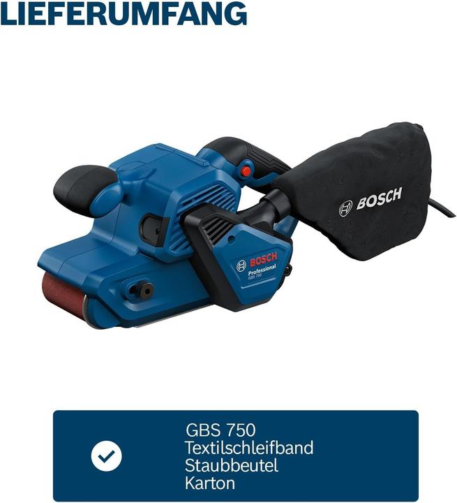 Produktbild Bosch Professional GBS 750 (Bandschleifer, 850 W)