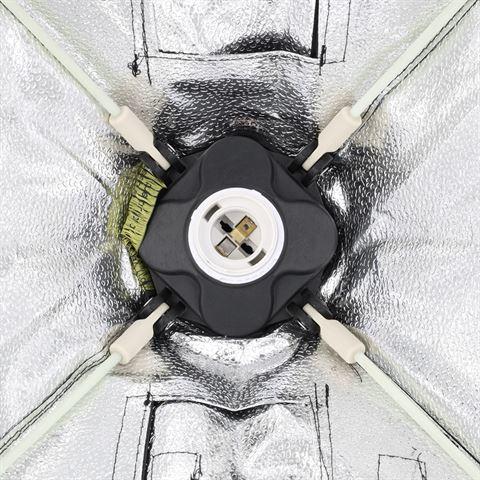 Image du produit Falcon Eyes Lampe à lumière continue avec boîte à lumière pliable LH-ESB5050 50x50 cm