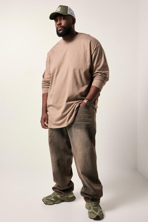 Immagine prodotto Sthuge Maglia basic con maniche lunghe e taglio oversize, fino alla tg. 8XL (7XL)