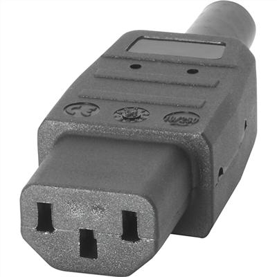 Actual product image Kaiser 794/sw IEC connector 794 socket, straight Total number of poles: 2 + PE