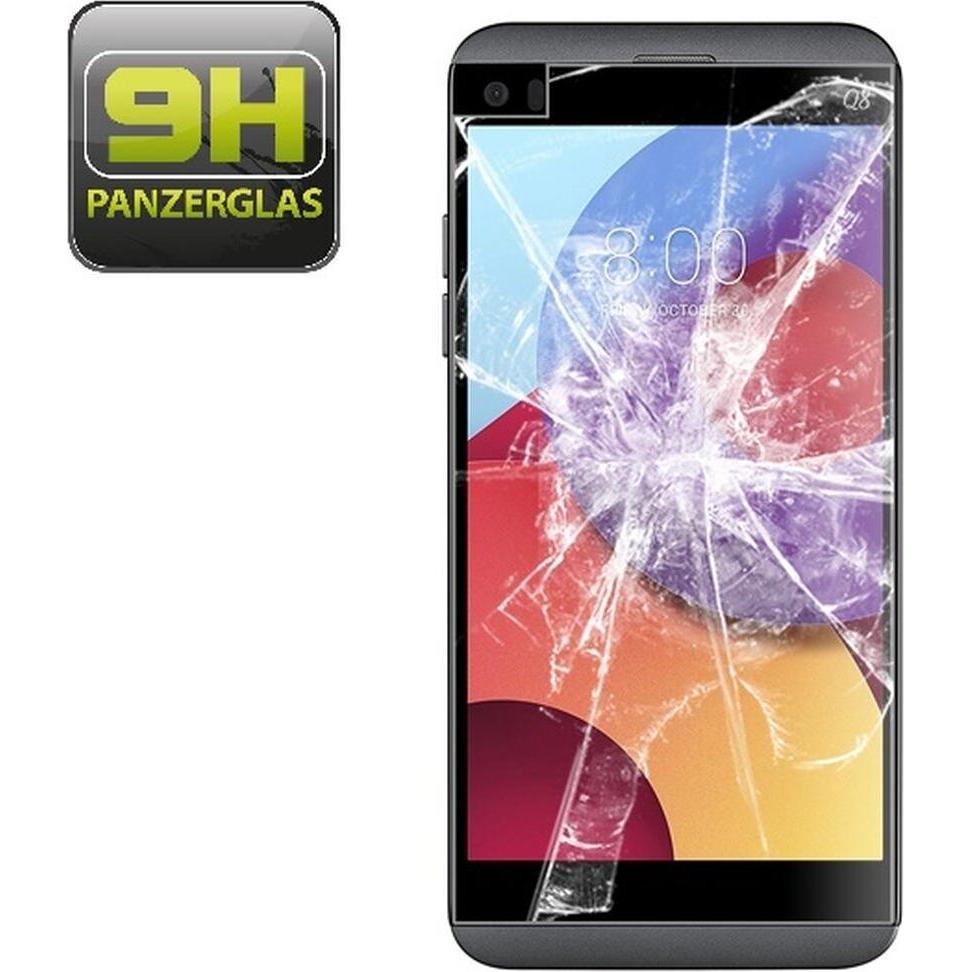 Protectorking 1x echtes Tempered 9H Panzerhartglas 3D KLAR (1 Stück, LG Q8), Smartphone Schutzfolie, Transparent