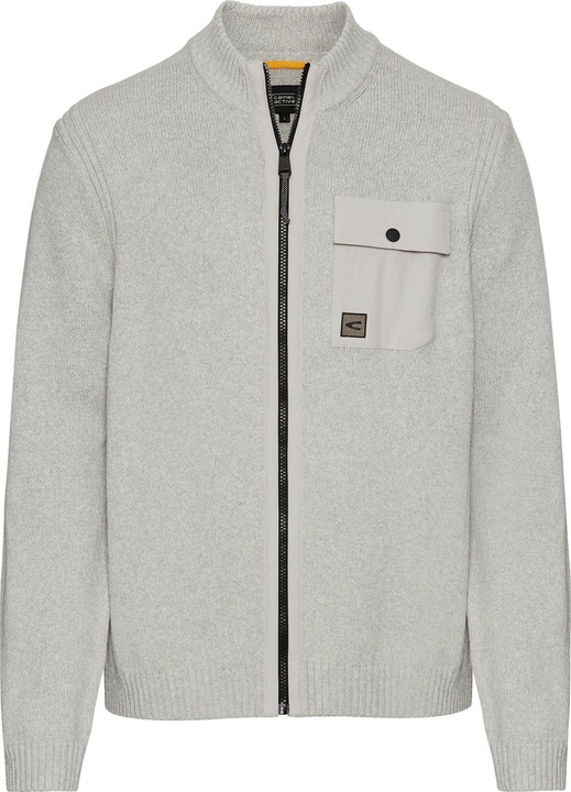 Camel Active Strickjacke mit Troyer-Kragen