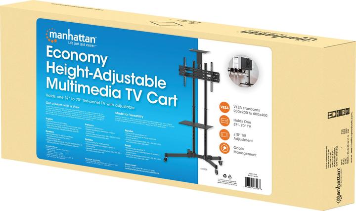 Produktbild Manhattan 461238 TV-Rollwagen 94,0 cm (37" 177,8 cm (70" Neigbar (70", 60 kg)