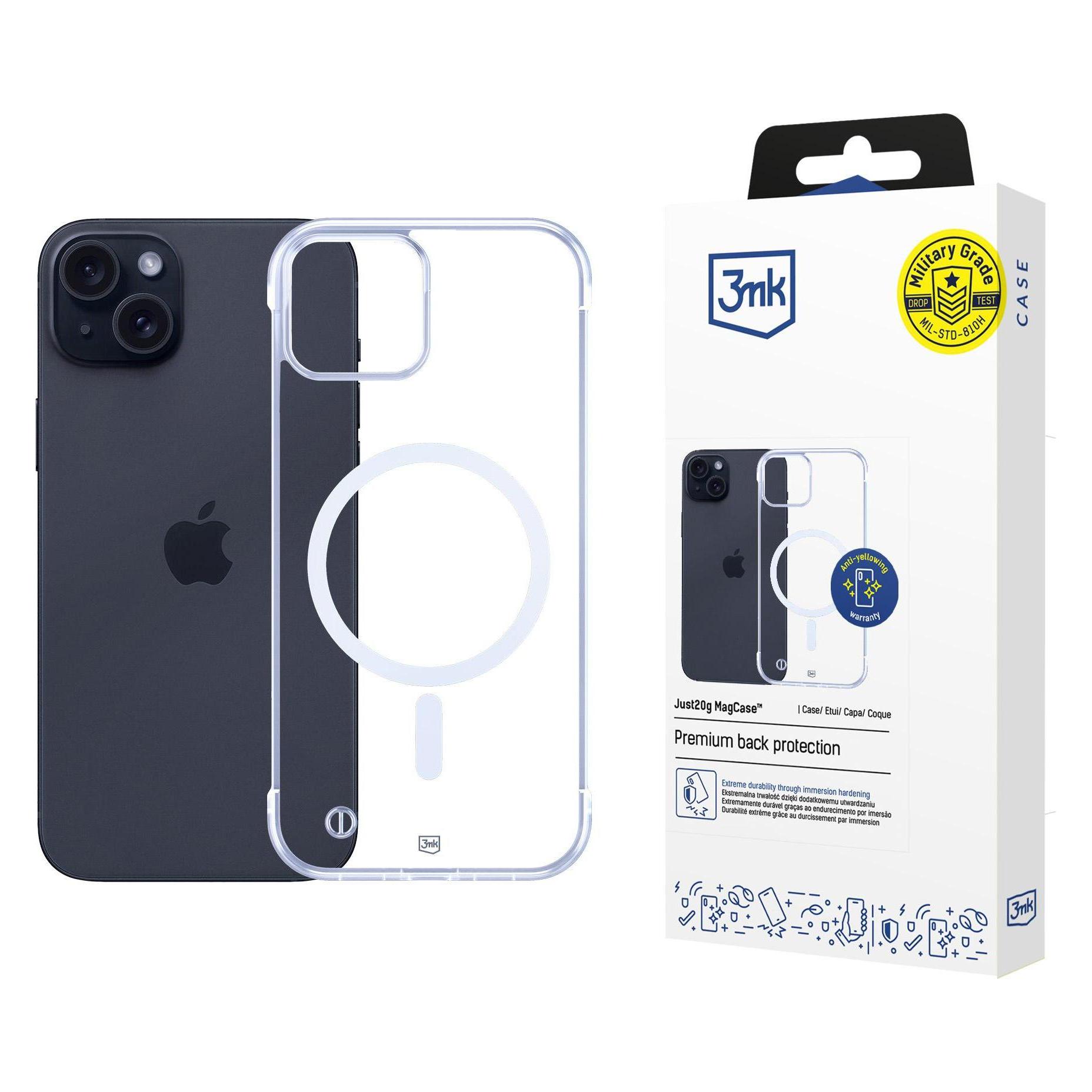 3MK Etui Just20G Magcase Do Iphone 15 (Apple Iphone 15), Cover Smartphone, Trasparente