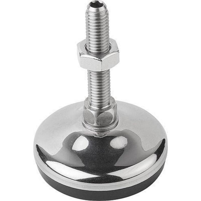 Kipp, Accessori per il montaggio dei mobili, Piede articolato K0739, acier inoxydable, forma C