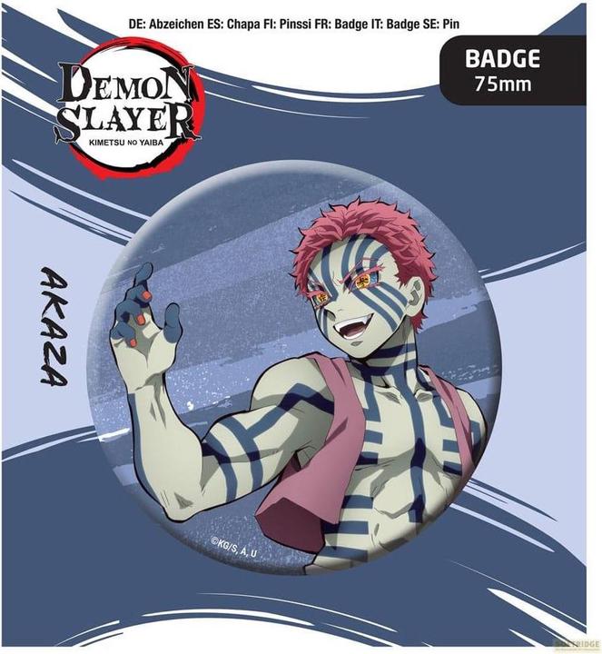 POPbuddies Demon Slayer: Kimetsu no Yaiba Ansteck-Button Akaza