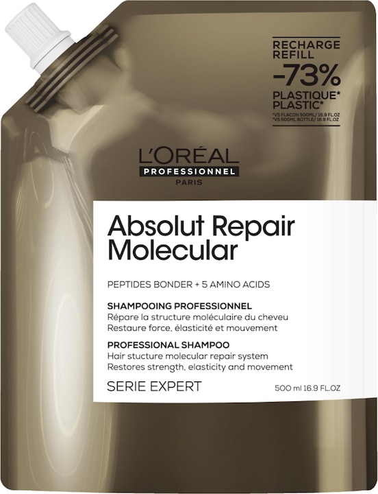 Série Expert Absolut Repair Molecular Refill (500 ml, Shampoing liquide)