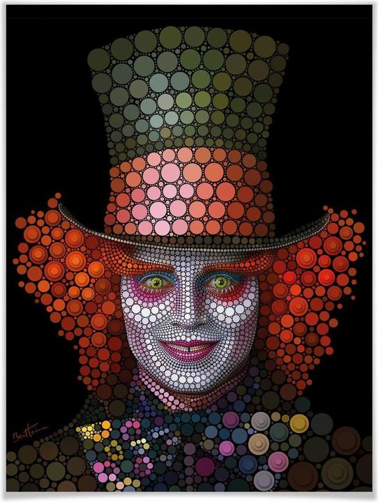 Produktbild Trenddeko Ben Heine - Circlism: Johnny Depp der Hutmacher (30 x 40 cm)