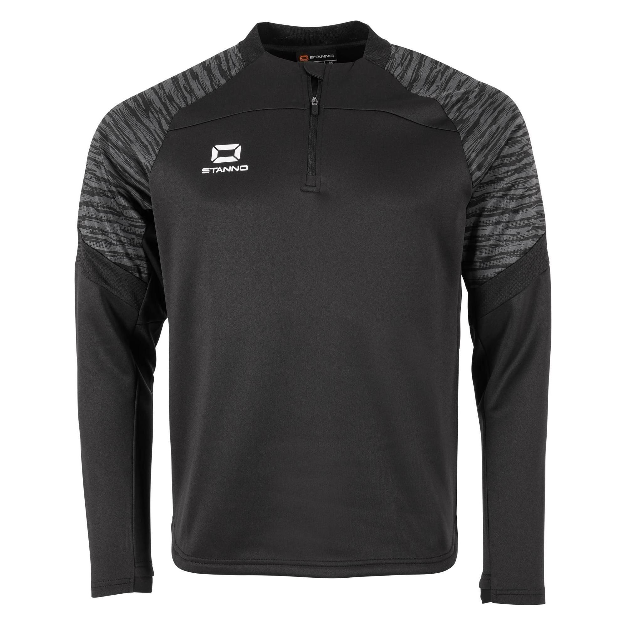 Stanno, Jungen, Pullover, Bolt Quarter Zip Top, Schwarz, (128)