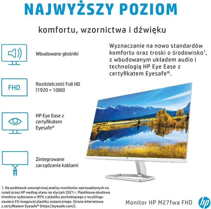 Image du produit HP M27fwa (1920 x 1080 pixels, 27")