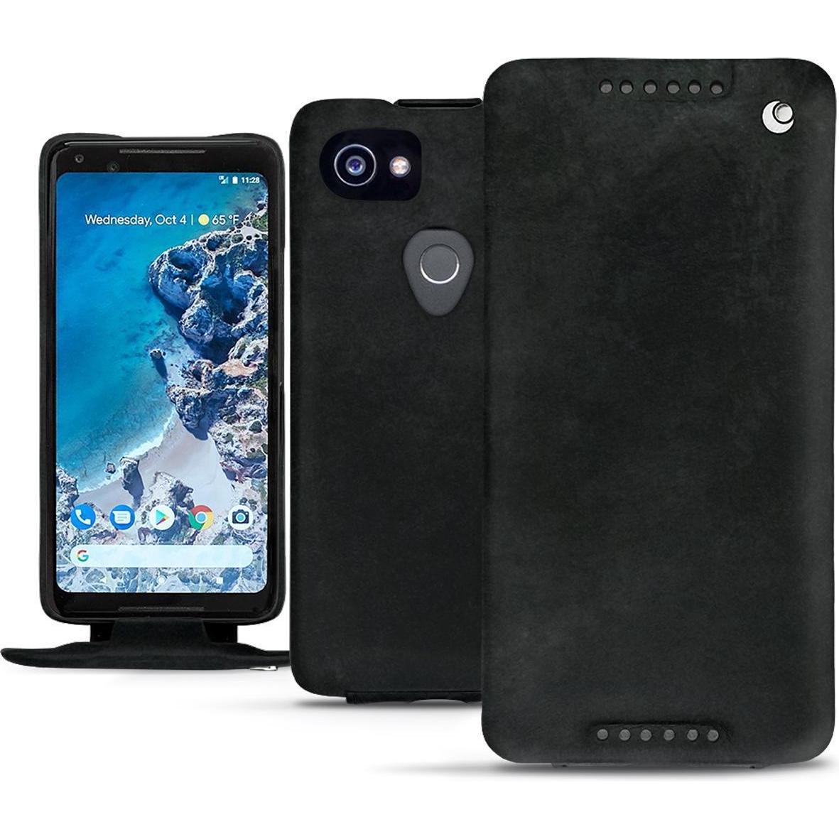 Noreve Lederschutzhülle vertikal (Google Pixel 2 XL), Smartphone Hülle, Schwarz