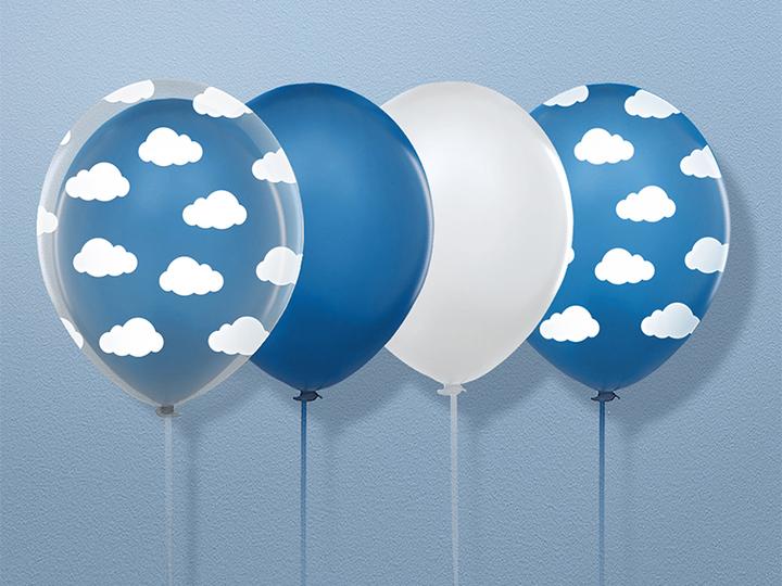 Produktbild Partydeco Luftballons 30 cm, Wolken, kristallklar (1 x)