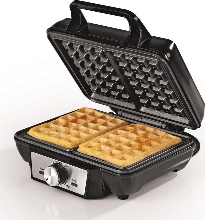 Actual product image Gourmetmaxx Waffeleisen Schwarz/Silber, Leistung: 1000 W, Anzahl pro