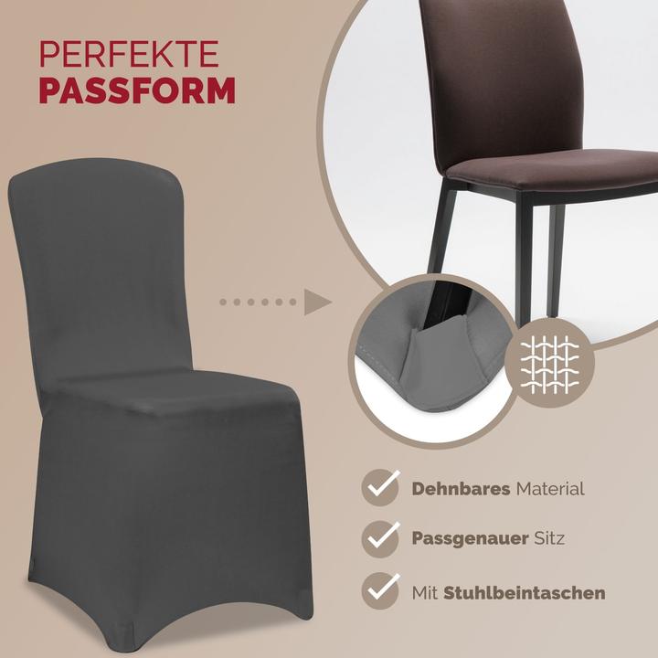 Produktbild Detex Stuhlhussen 4er Set (55 x 55 x 110 cm)