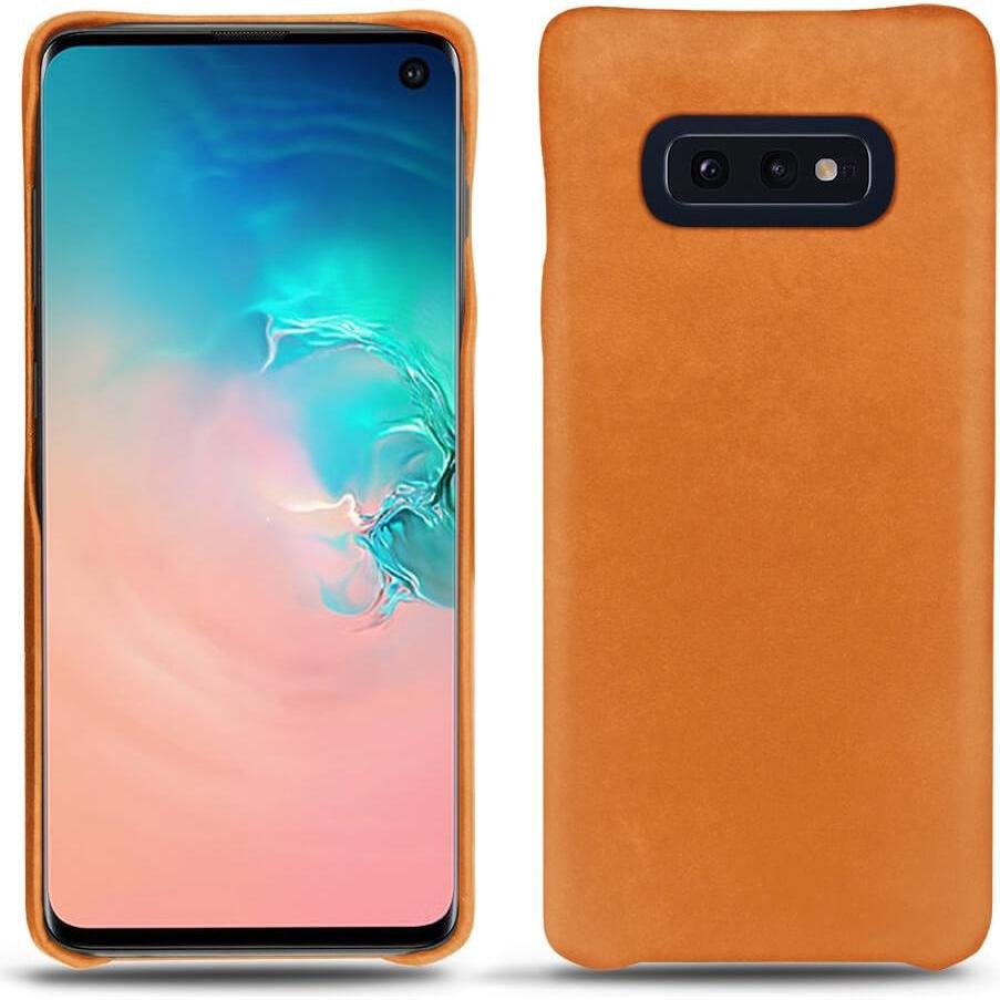 Noreve Lederschutzhülle (Samsung Galaxy S10e), Smartphone Hülle, Orange