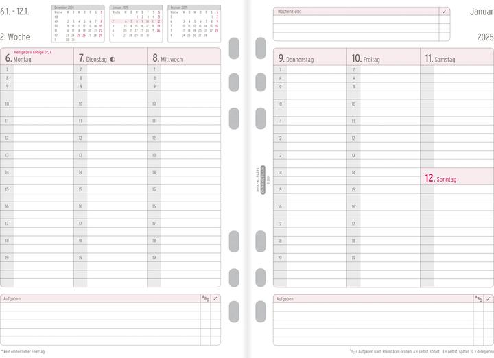 Produktbild Chronoplan Wochenplan (A5, 1 Woche / 2 Seiten)