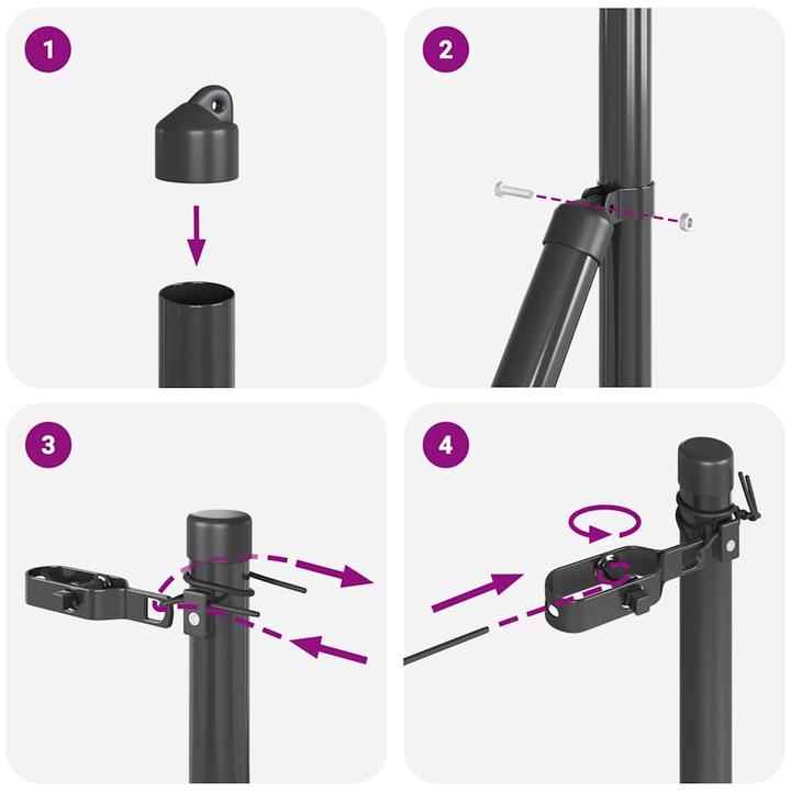 Actual product image vidaXL Zaunpfosten