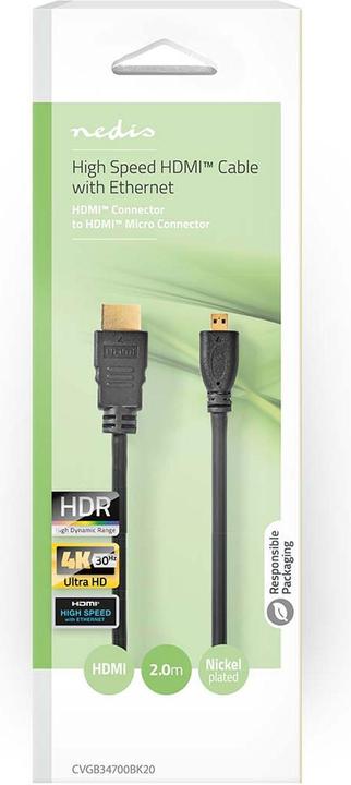 Produktbild Nedis CVGB34700BK20 (2 m)