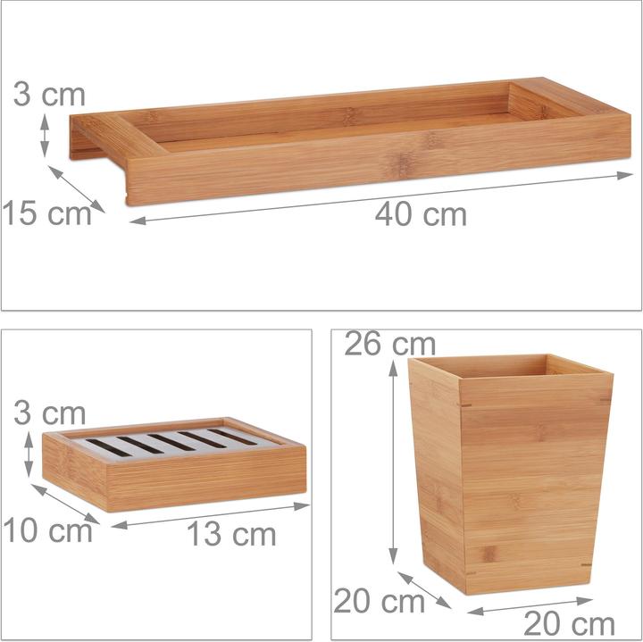 Immagine prodotto Relaxdays Bad Set Bambus