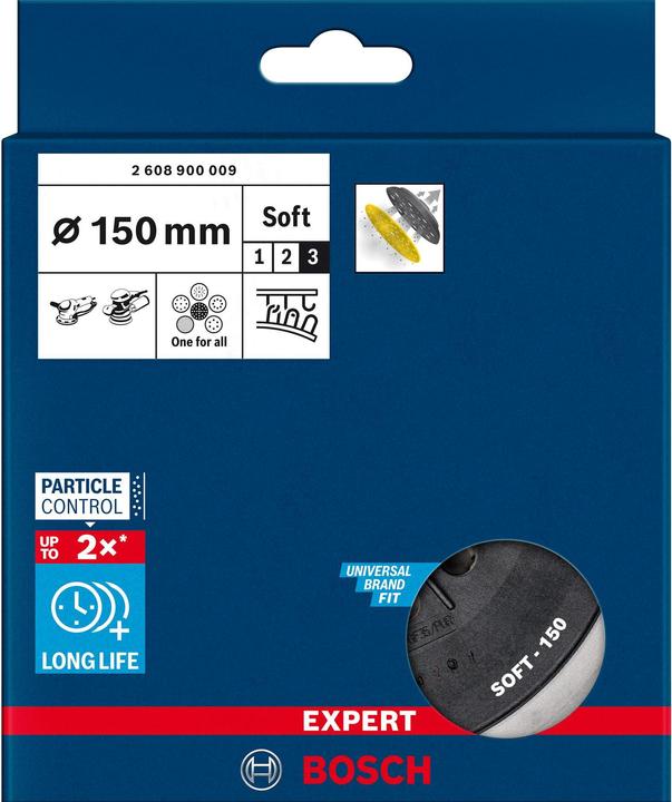 Produktbild Bosch Professional Zubehör EXPERT Multihole Stützteller für Bosch, 150 mm, Weich (Fein)