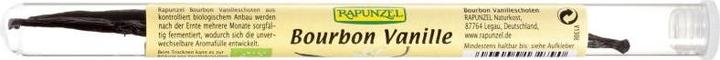 Nutritional values and ingredients Rapunzel Vanilla bean (15 g)