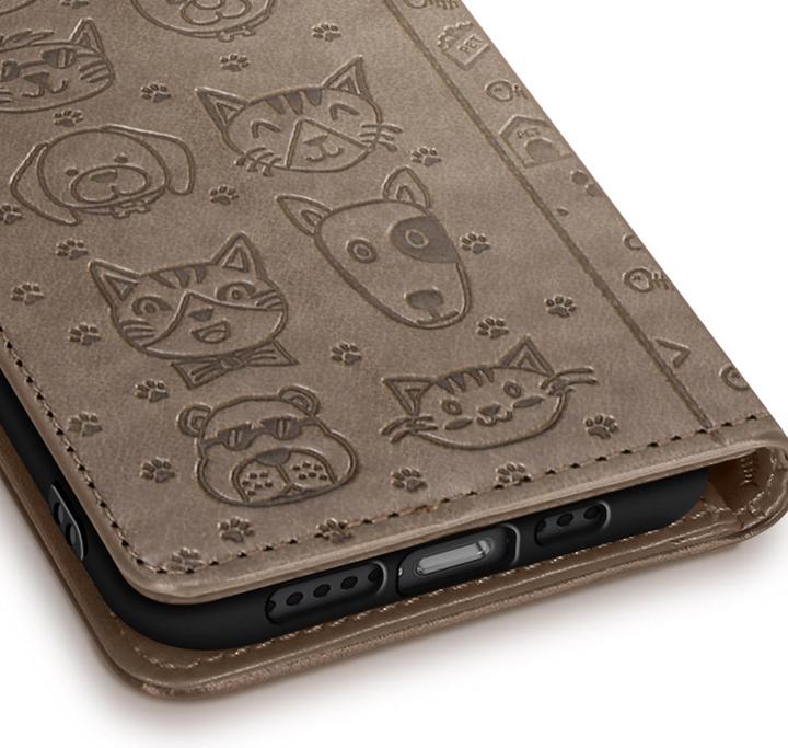 Produktbild Avizar Klapphülle für iPhone 16e Design Katze und Hund Portemonnaie (Apple iPhone 16e)