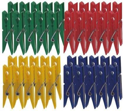 Produktbild Magni Jean Products 40 x stabile Wäscheklammer aus Kunststoff 40 Stück ca. 7x1x1,5 cm Wäscheklammern bunt