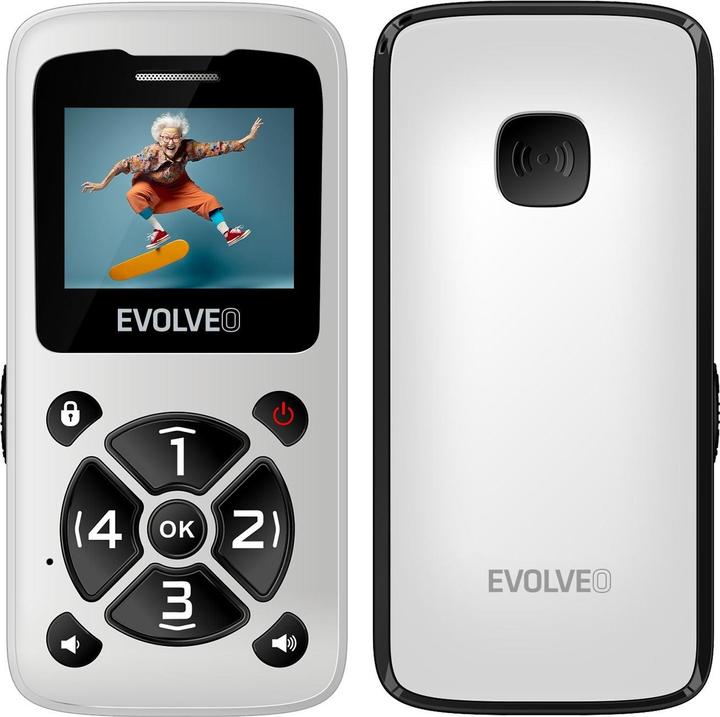 Productafbeelding Evolveo EasyPhone ID wit / 1,7" / SOS / microSDHC (1.77")