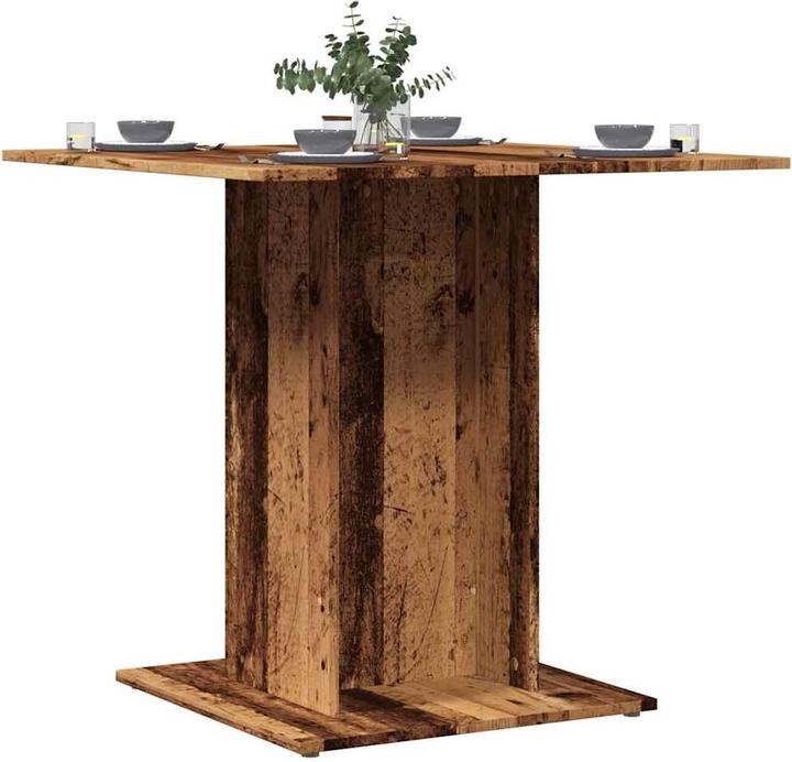 Image du produit VidaXL Esstisch Küchentisch Esszimmertisch Speisetisch Tisch Altholz-Optik (80 x 80 x 75 cm)