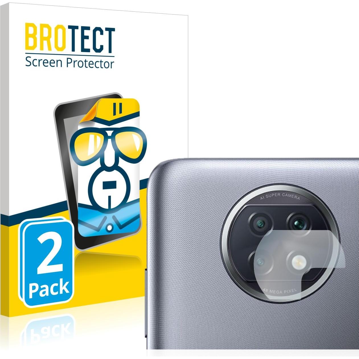 BROTECT Pellicola Trasparente (2 pz., Xiaomi Redmi Nota 9T 5G), Pellicola protettiva smartphone, Trasparente