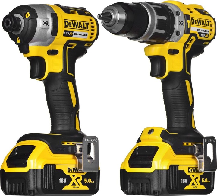 Productafbeelding DeWalt DCK266PT2-QW 18V Combi-set met 5,0 Ah batterijen en lader T-STAK-Box (Oplaadbare batterij)