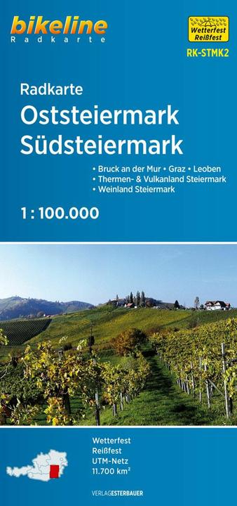 Actual product image Cycling map Eastern Styria, Southern Styria