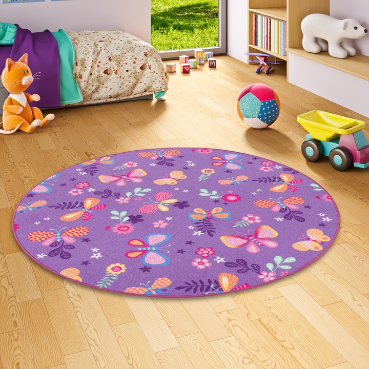 Actual product image Snapstyle Kids Play Carpet Butterfly Round (200 x 200 cm)