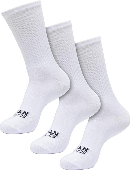Produktbild Urban Classics Simple Flat Knit Socks 3-Pack white 43-46 (3er Pack)