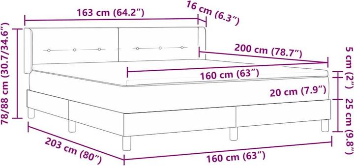 Produktbild vidaXL Bettmatratze (160 x 200 cm)