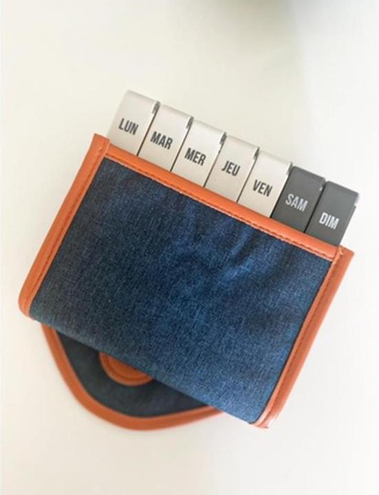 Actual product image Plic Weekly Pill Box with Storage Bag