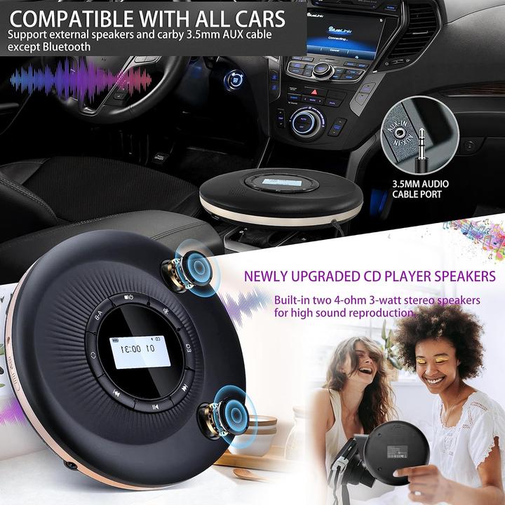 Produktbild Shenzhen Tragbarer CD-Player mit Bluetooth und Lautsprecher