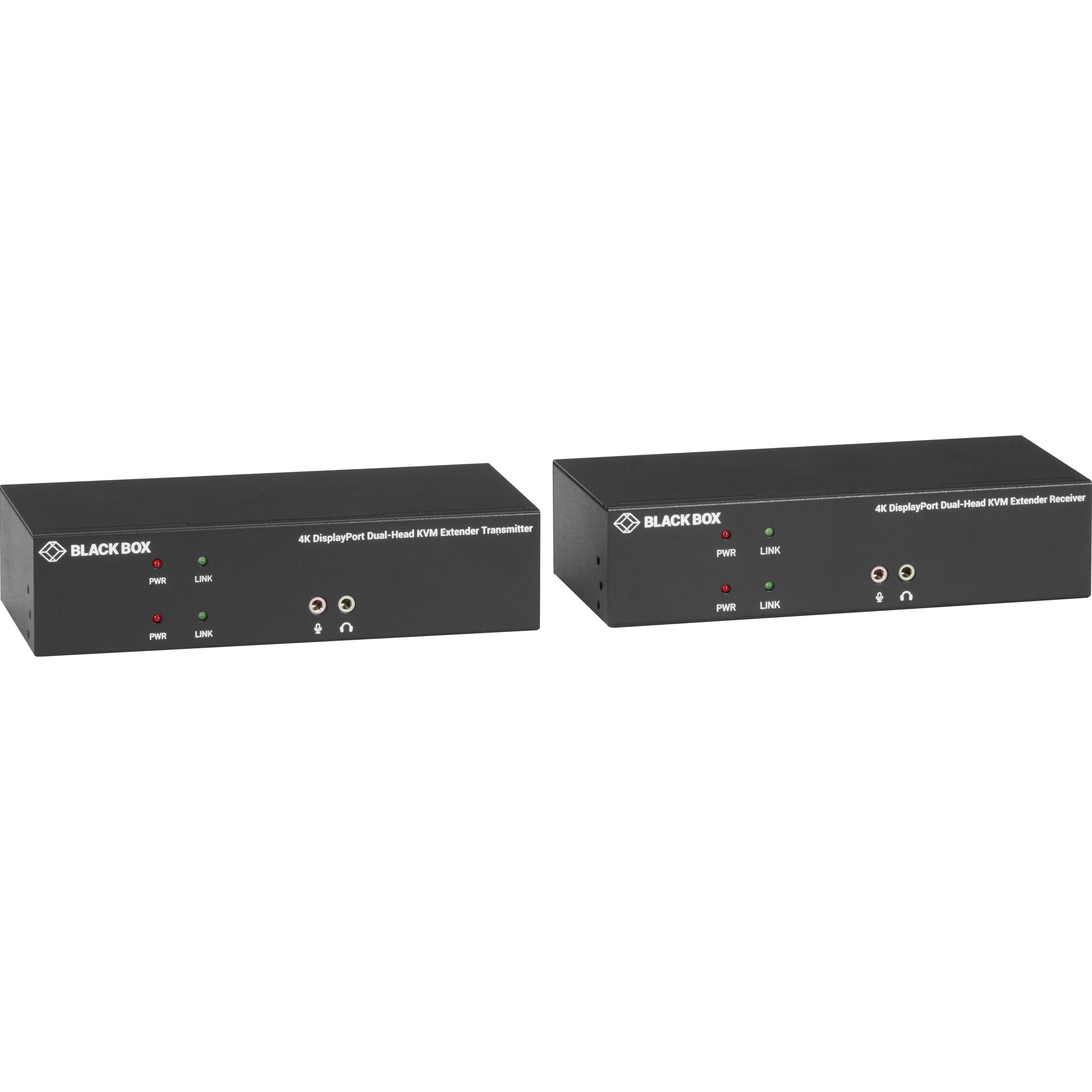 Thumbnail - Black Box Kvx Series Displayport Catx, KVM Switch, Schwarz